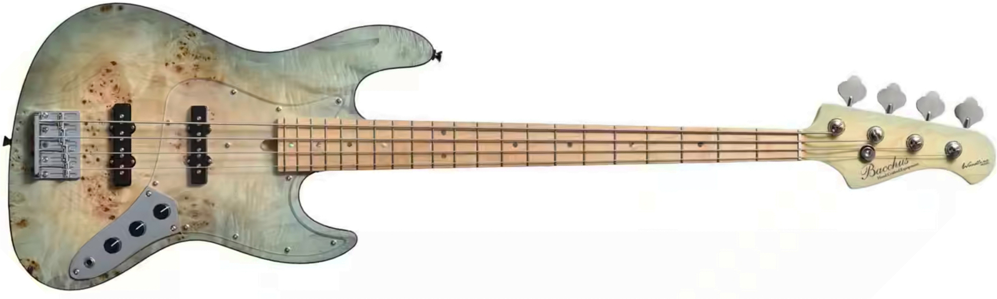 Bacchus Jt Wl4-bp/m Jap Tune Up Mn - Keiryu Blue Burst Satin - Bajo eléctrico de cuerpo sólido - Main picture
