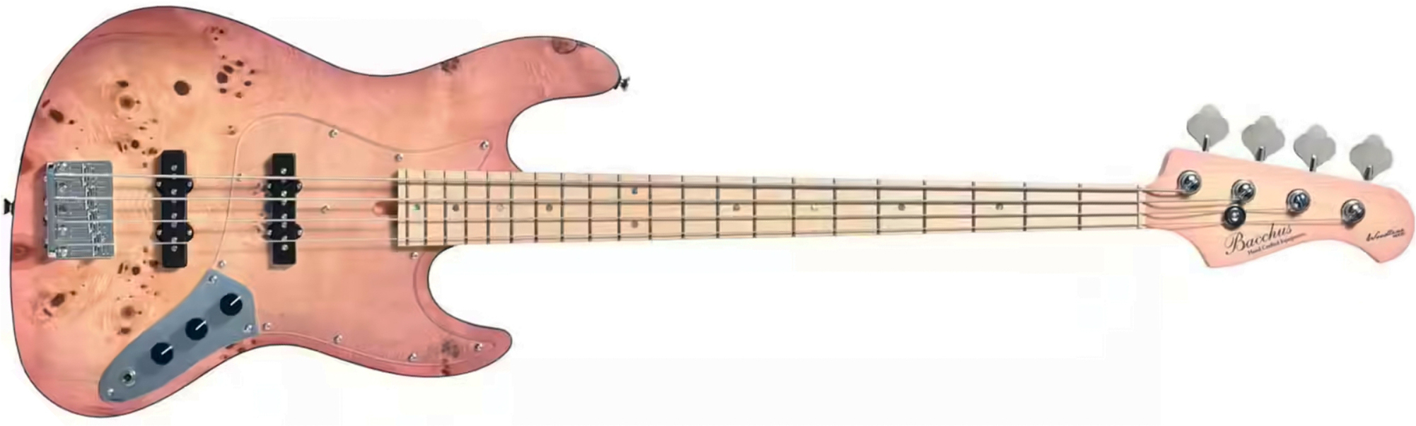 Bacchus Jt Wl4-bp/m Jap Tune Up Mn - Someiyoshino Pink Burst Satin - Bajo eléctrico de cuerpo sólido - Main picture