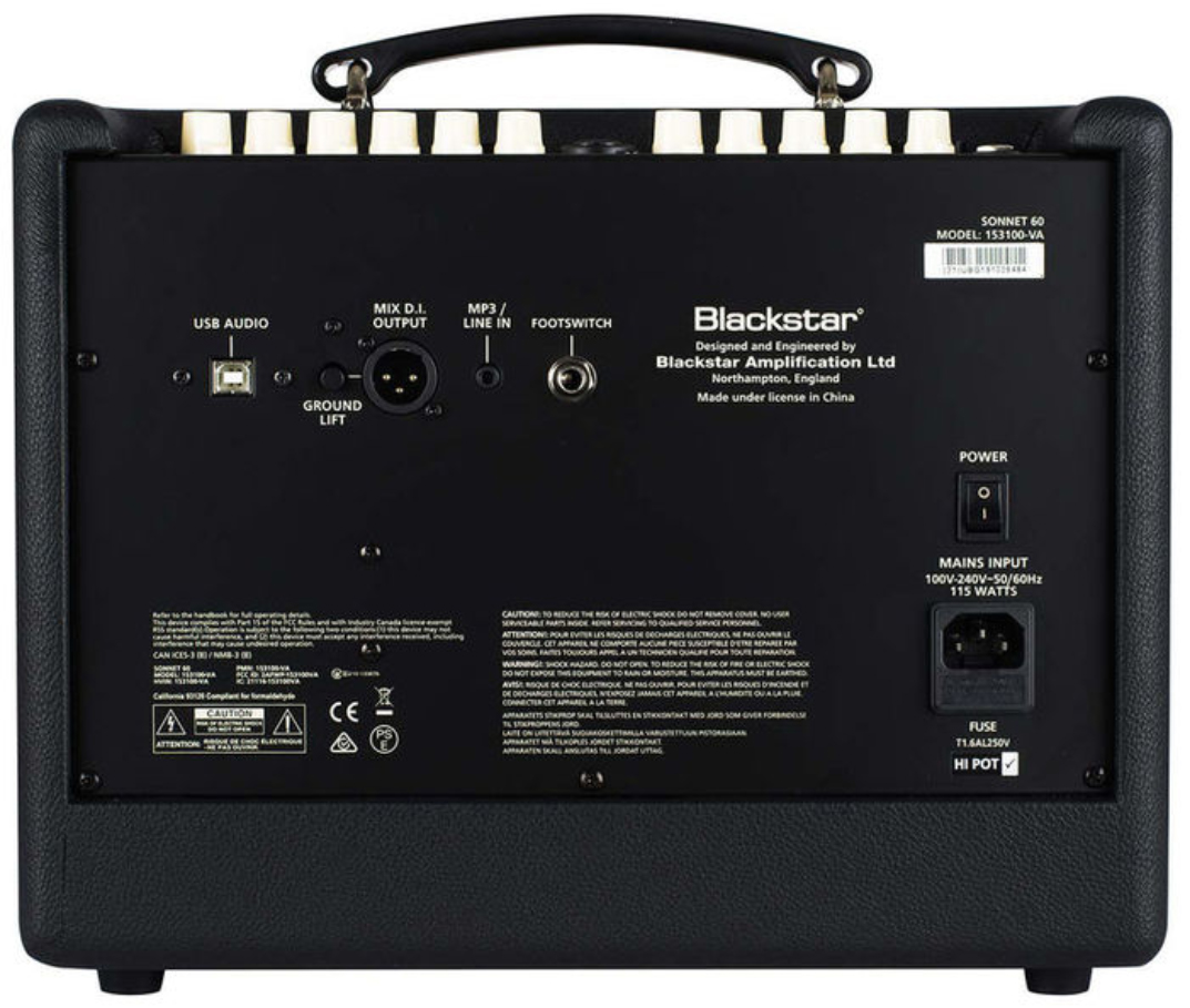 Blackstar Sonnet 60 Acoustic Amp 60w 1x6.5 Black - Combo amplificador acústico - Variation 1