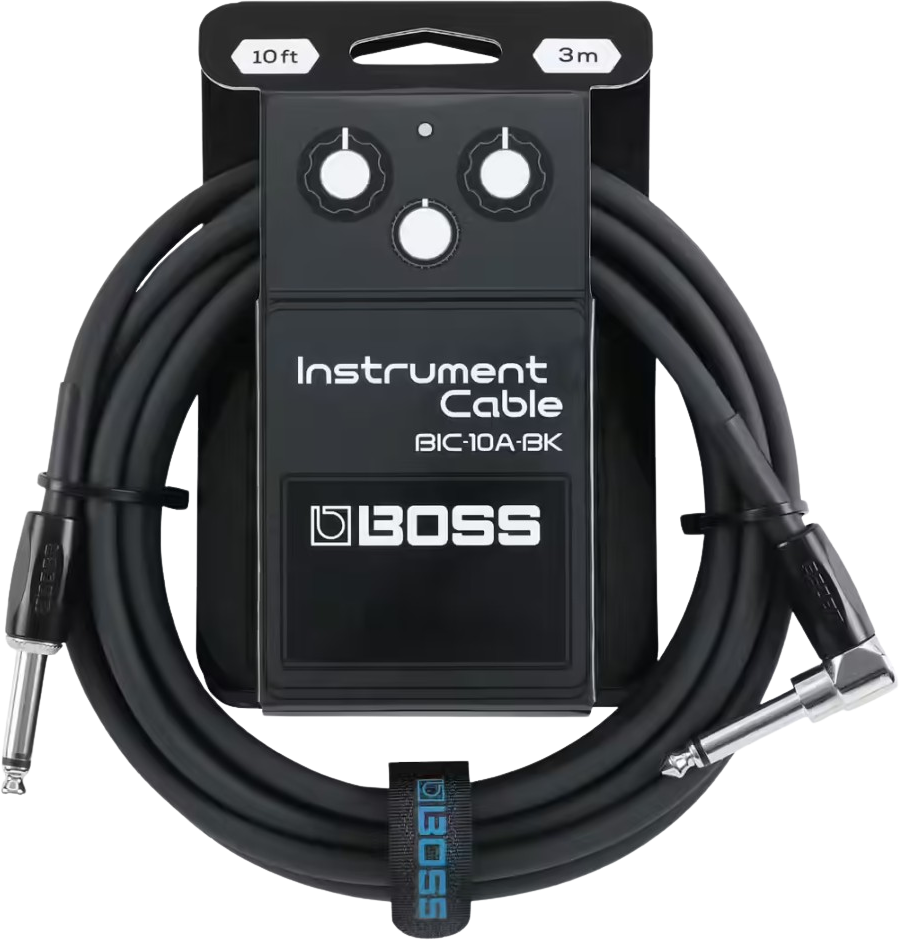 Boss Bic-10a-bk Cable Instrument Coude/droit 10ft Black - Cable - Main picture