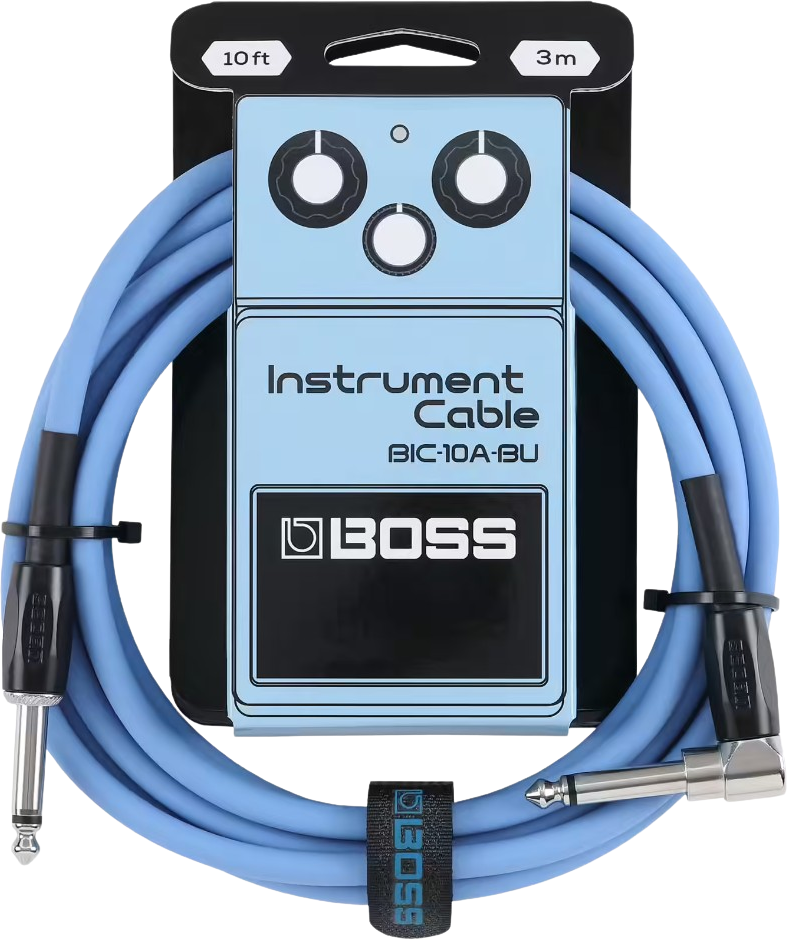 Boss Bic-10a-bu Cable Instrument Coude/droit 10ft Blue - Cable - Main picture
