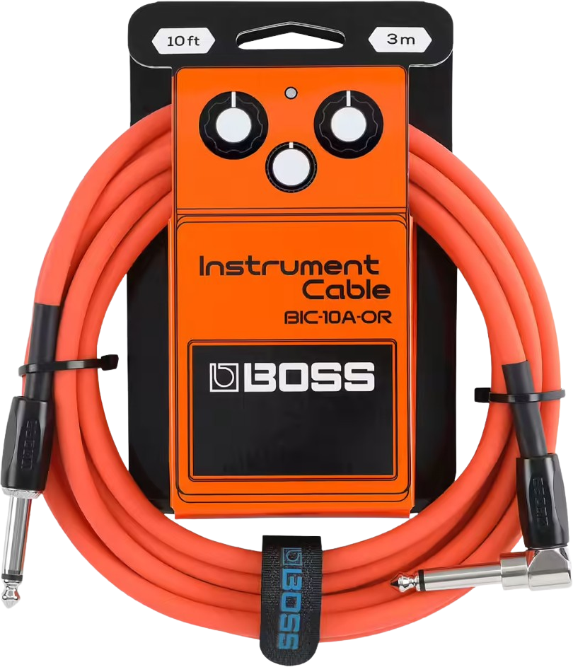 Boss Bic-10a-or Cable Instrument Coude/droit 10ft Orange - Cable - Main picture