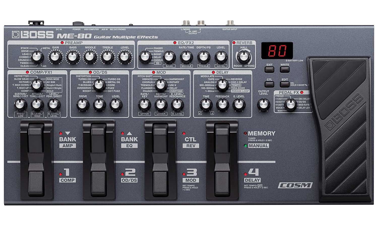 Boss Me-80 Guitar Multiple Effects - Simulacion de modelado de amplificador de guitarra - Variation 5