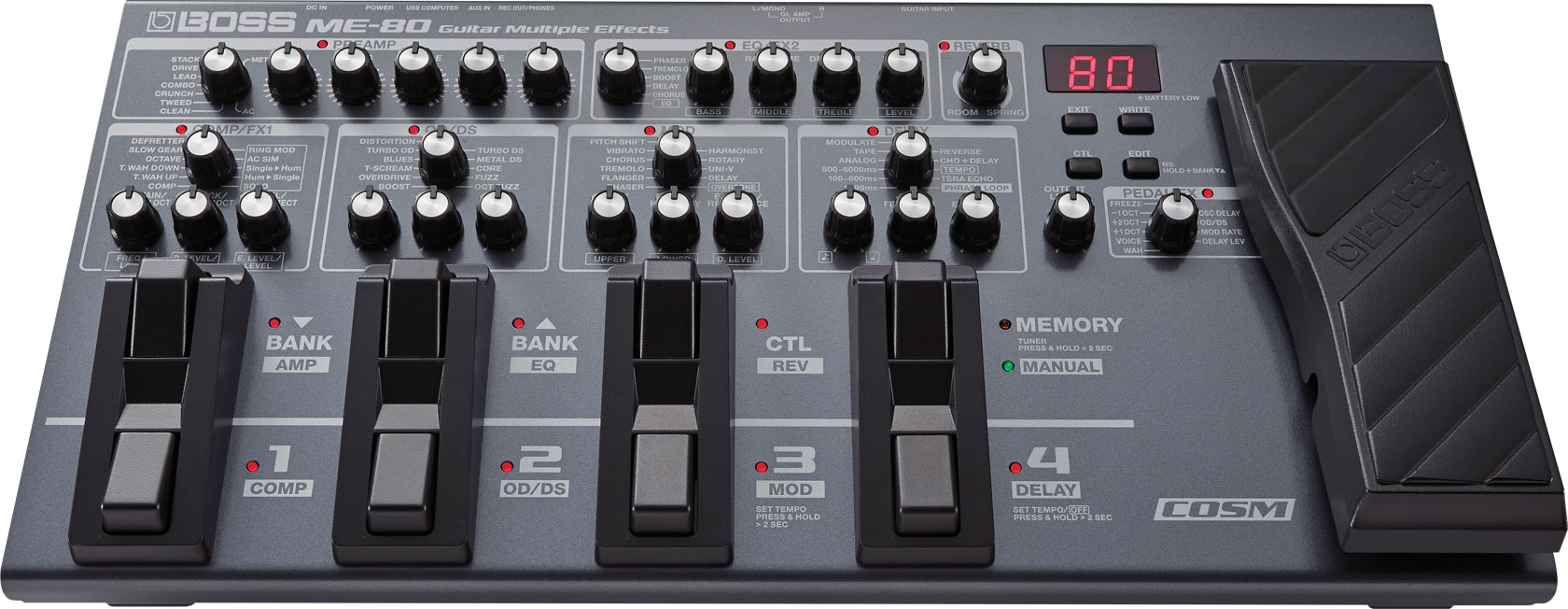 Boss Me-80 Guitar Multiple Effects - Simulacion de modelado de amplificador de guitarra - Variation 6