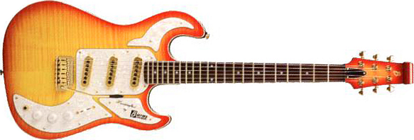 Burns Shadow Special Club Rw - Cherry Sunburst - Guitarra eléctrica con forma de str. - Main picture