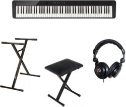 Pianos set Casio PX-S1100 Noir + Stand + Banquette + Casque