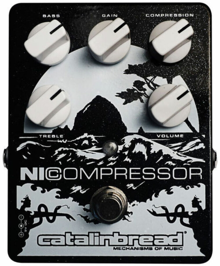 Catalinbread Nicompressor Silver On Black - Pedal compresor / sustain / noise gate - Main picture