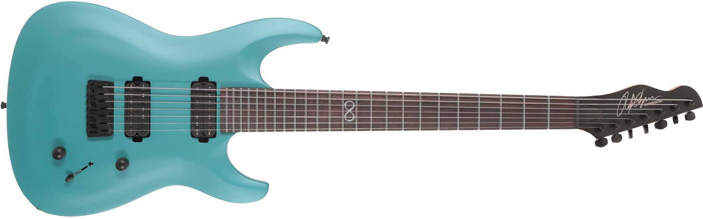 Chapman Guitars Ml1-7 Modern Pro 7c 2h Seymour Duncan  Ht Eb - Liquid Teal Metallic Satin - Guitarra eléctrica de 7 cuerdas - Main picture