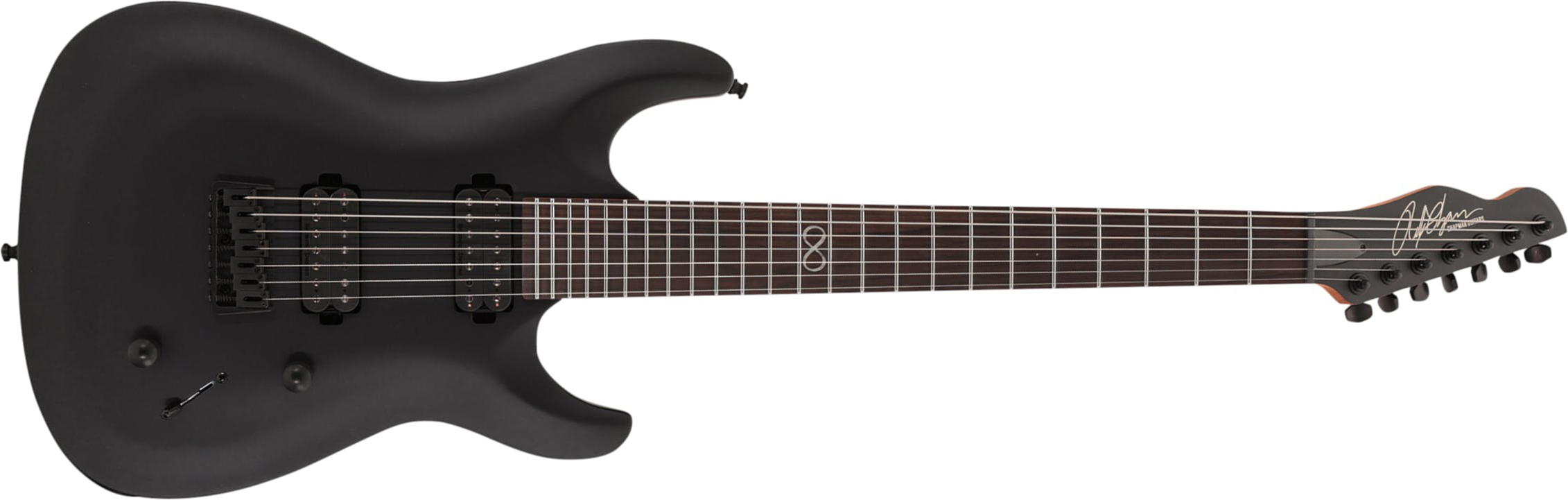 Chapman Guitars Ml1-7 Modern Pro 7c 2h Seymour Duncan  Ht Eb - Cyber Black - Guitarra eléctrica de 7 cuerdas - Main picture