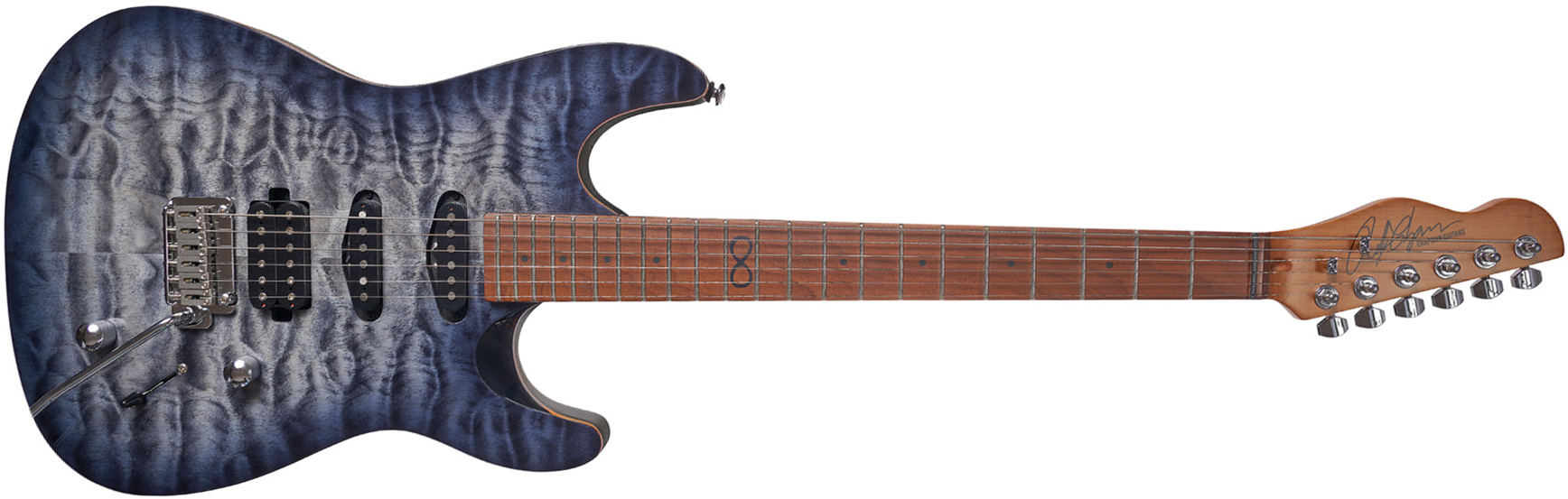 Chapman Guitars Ml1 Hybrid Standard Hss Trem Mn - Sarsen Stone Black - Guitarra eléctrica con forma de str. - Main picture