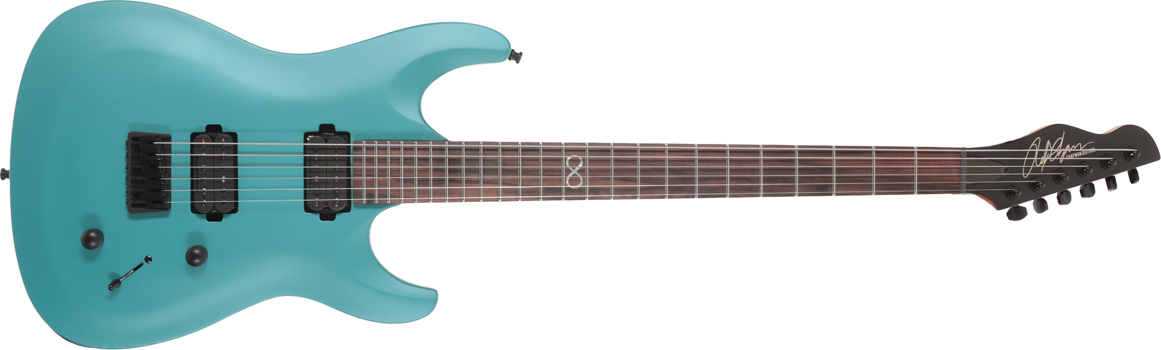 Chapman Guitars Ml1 Modern Pro 2h Seymour Duncan  Ht Eb - Liquid Teal Metallic Satin - Guitarra eléctrica con forma de str. - Main picture