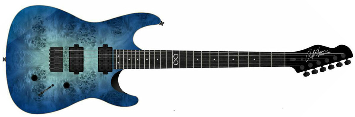 Chapman Guitars Ml1 Modern Standard V2 Ltd Hh Seymour Duncan Ht Eb - Rainstorm - Guitarra eléctrica con forma de str. - Main picture
