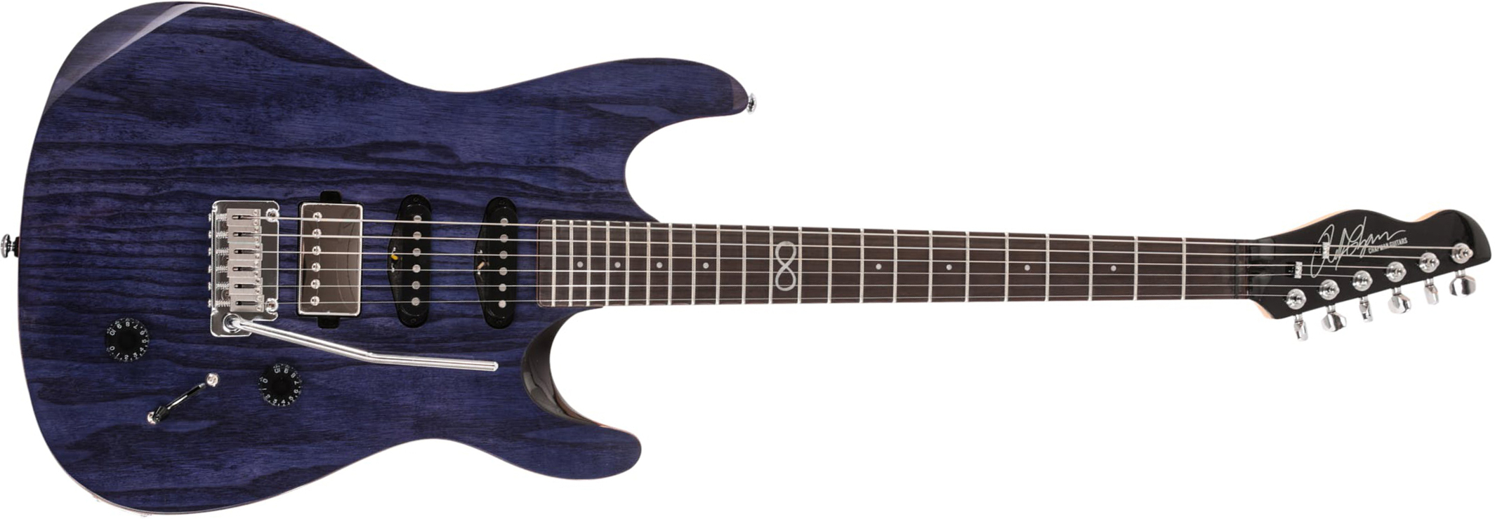 Chapman Guitars Ml1x Hss Trem Eb - Trans Deep Blue - Guitarra eléctrica con forma de str. - Main picture