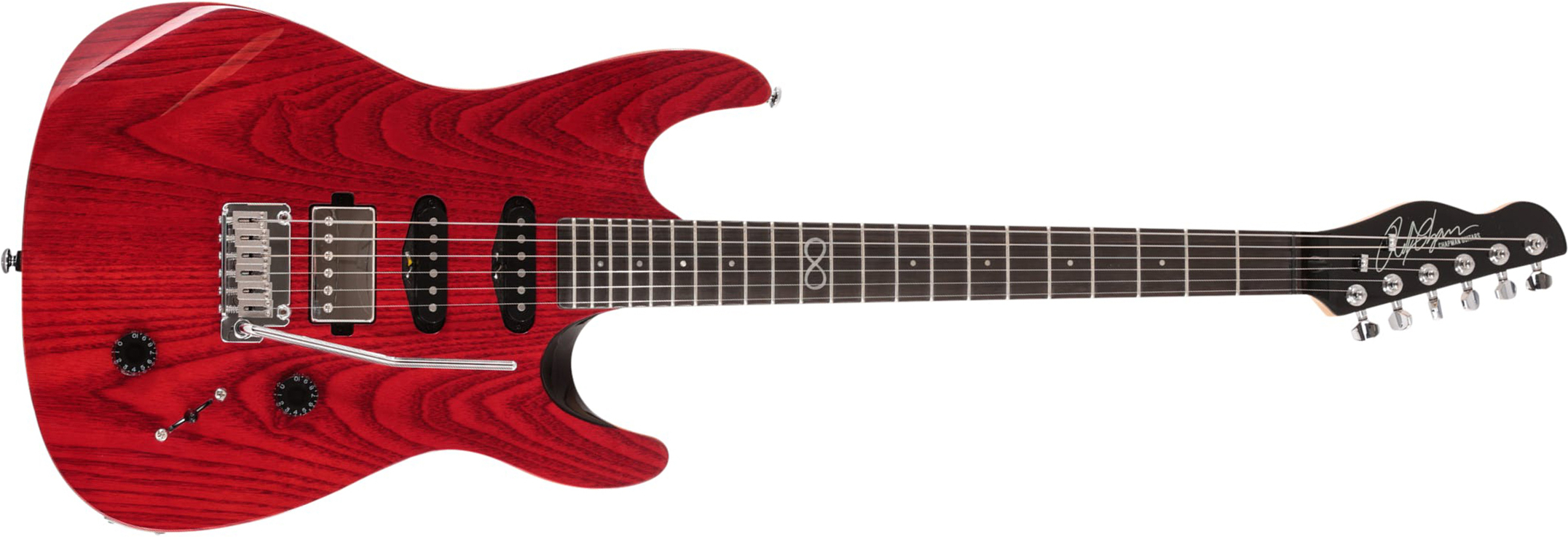 Chapman Guitars Ml1x Hss Trem Eb - Trans Deep Red - Guitarra eléctrica con forma de str. - Main picture