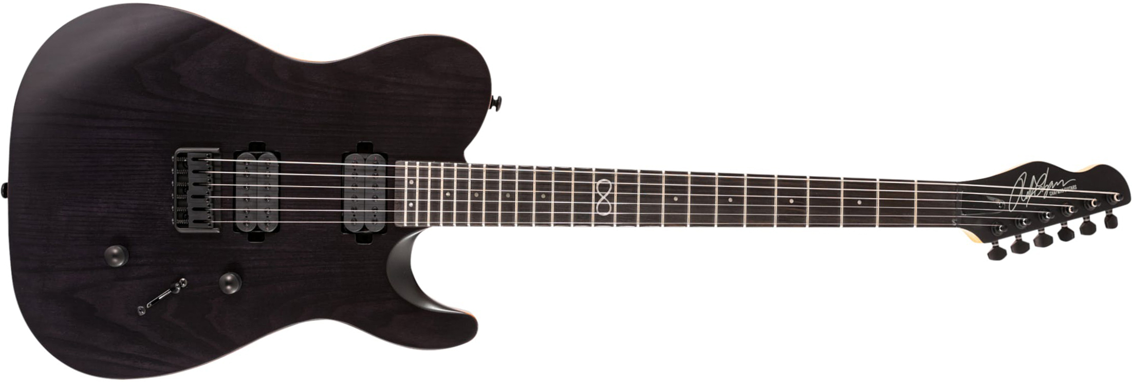 Chapman Guitars Ml3 Modern 2022 Standard 2h Ht Eb - Slate Black Satin - Guitarra eléctrica con forma de tel - Main picture