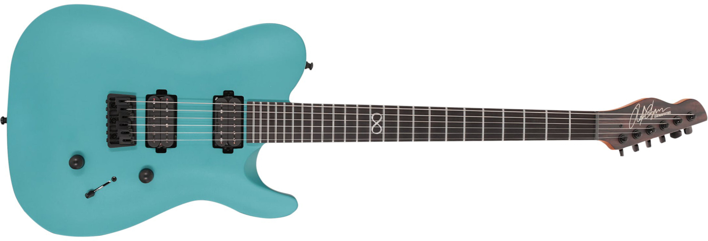 Chapman Guitars Ml3 Modern Pro 2h Seymour Duncan  Ht Eb - Liquid Teal Metallic Satin - Guitarra eléctrica con forma de tel - Main picture