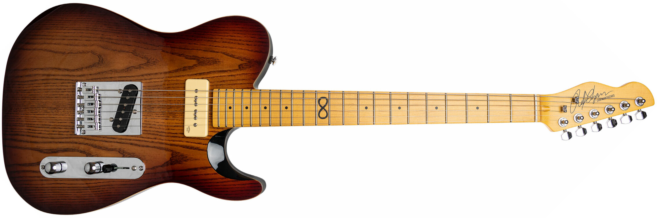 Chapman Guitars Ml3 Traditional Standard Sp90 Ht Mn - Tobacco Ash - Guitarra eléctrica con forma de tel - Main picture