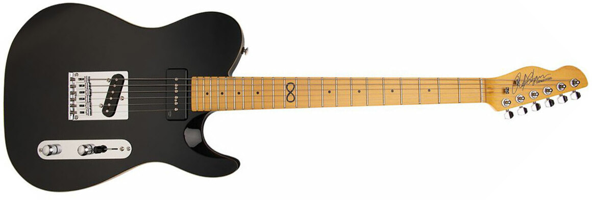 Chapman Guitars Ml3 Traditional Standard Sp90 Ht Mn - Gloss Black - Guitarra eléctrica con forma de tel - Main picture