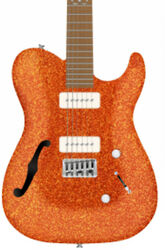 Guitarra eléctrica con forma de tel Chapman guitars ML3 Pro Traditional Semi-Hollow - Burnt orange sparkle