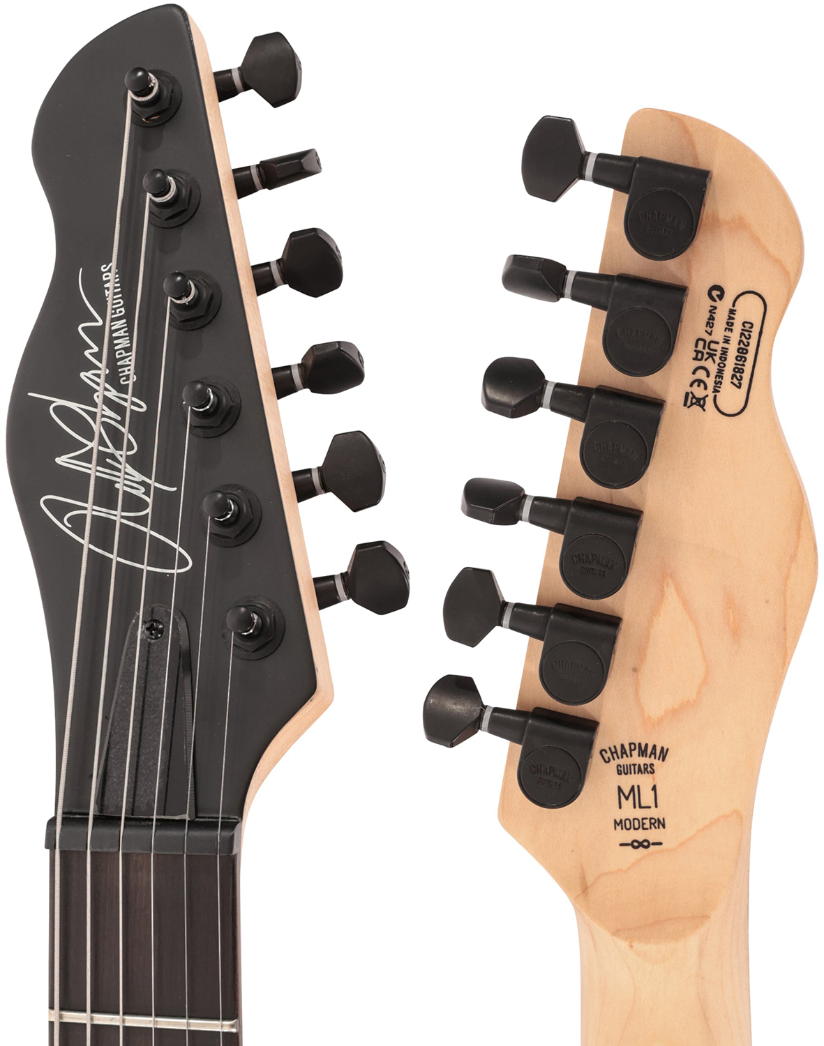 Chapman Guitars Ml1 Modern 2022 Standard 2h Ht Eb - Slate Black Satin - Guitarra eléctrica con forma de str. - Variation 4