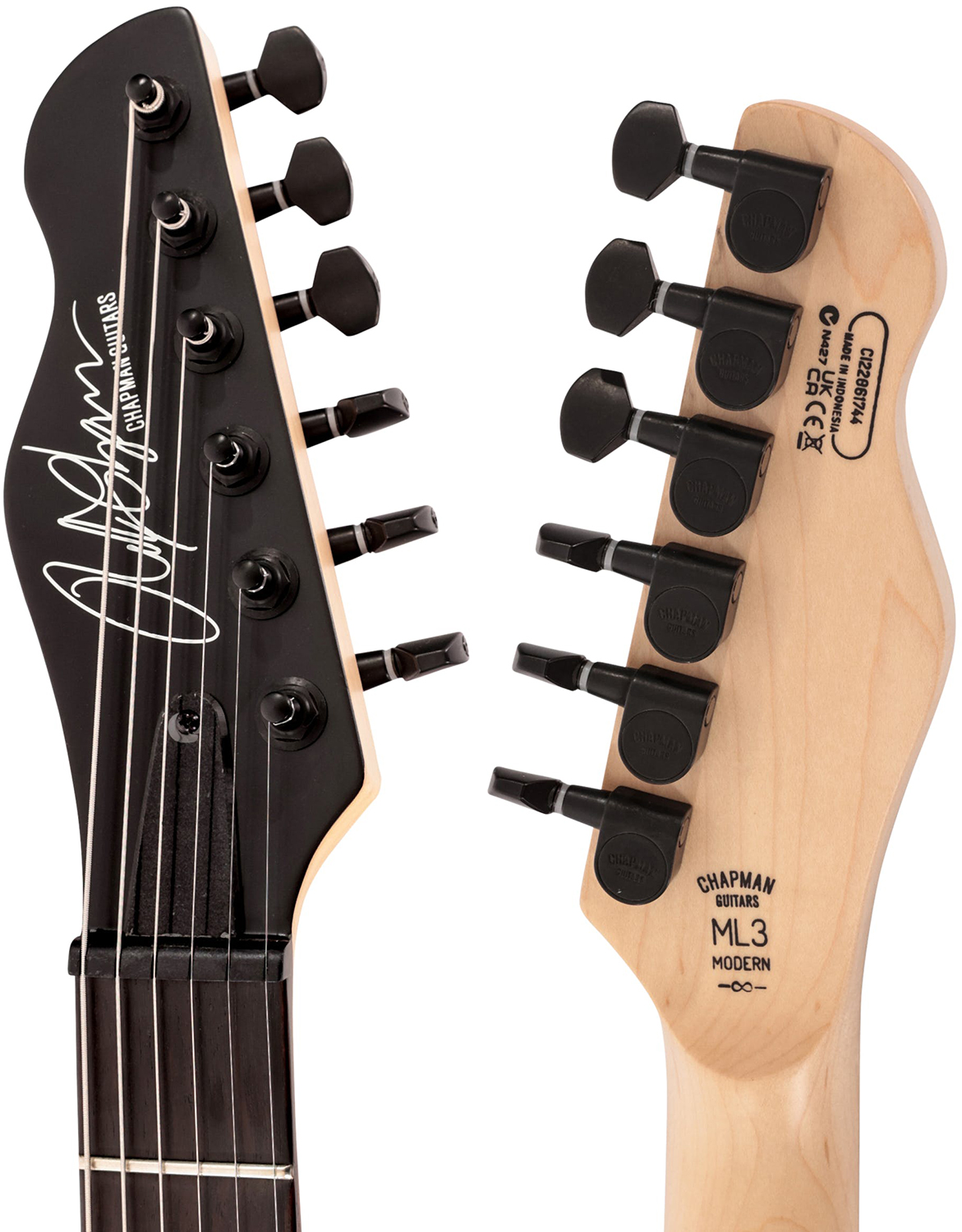 Chapman Guitars Ml3 Modern 2022 Standard 2h Ht Eb - Deep Red Satin - Guitarra eléctrica con forma de tel - Variation 4