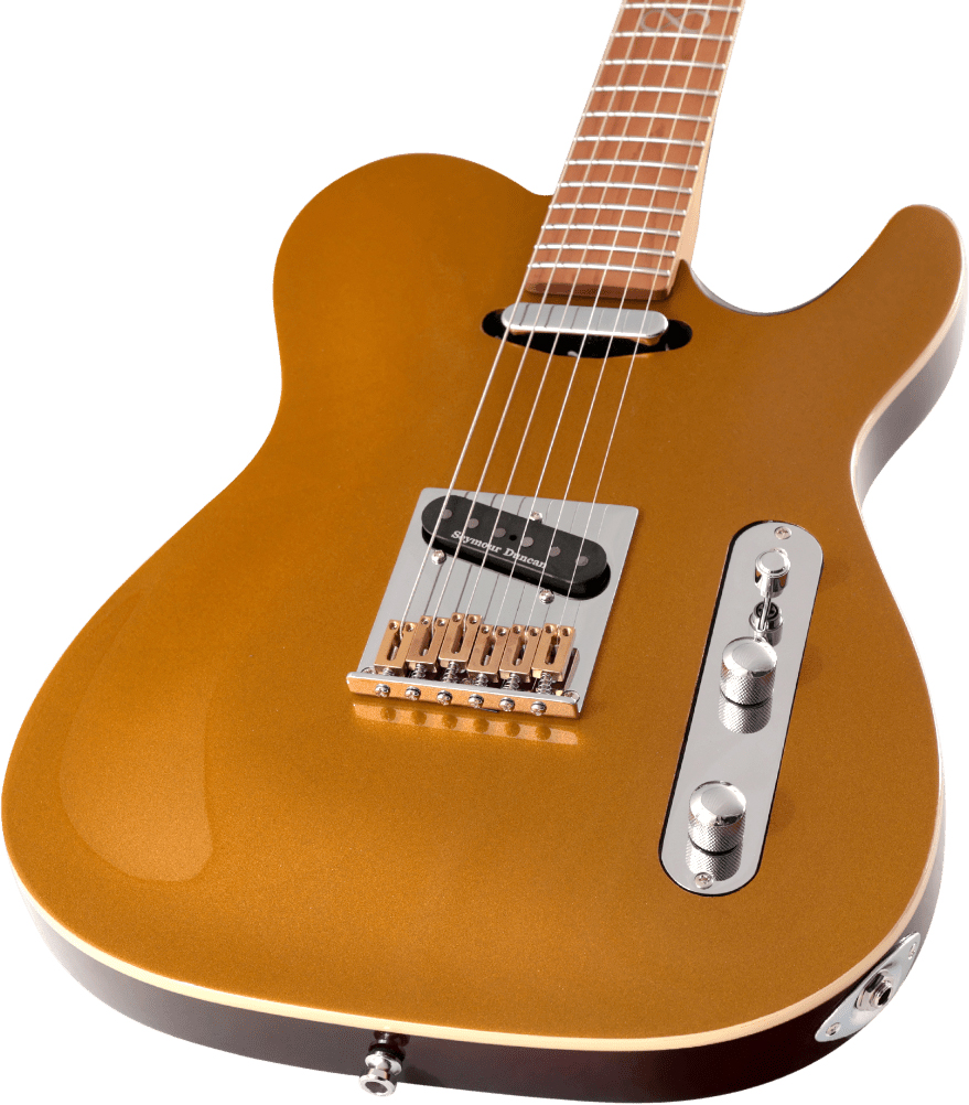 Chapman Guitars Ml3 Traditional Pro 2s Seymour Duncan Ht Mn - Gold Metallic - Guitarra eléctrica con forma de tel - Variation 3