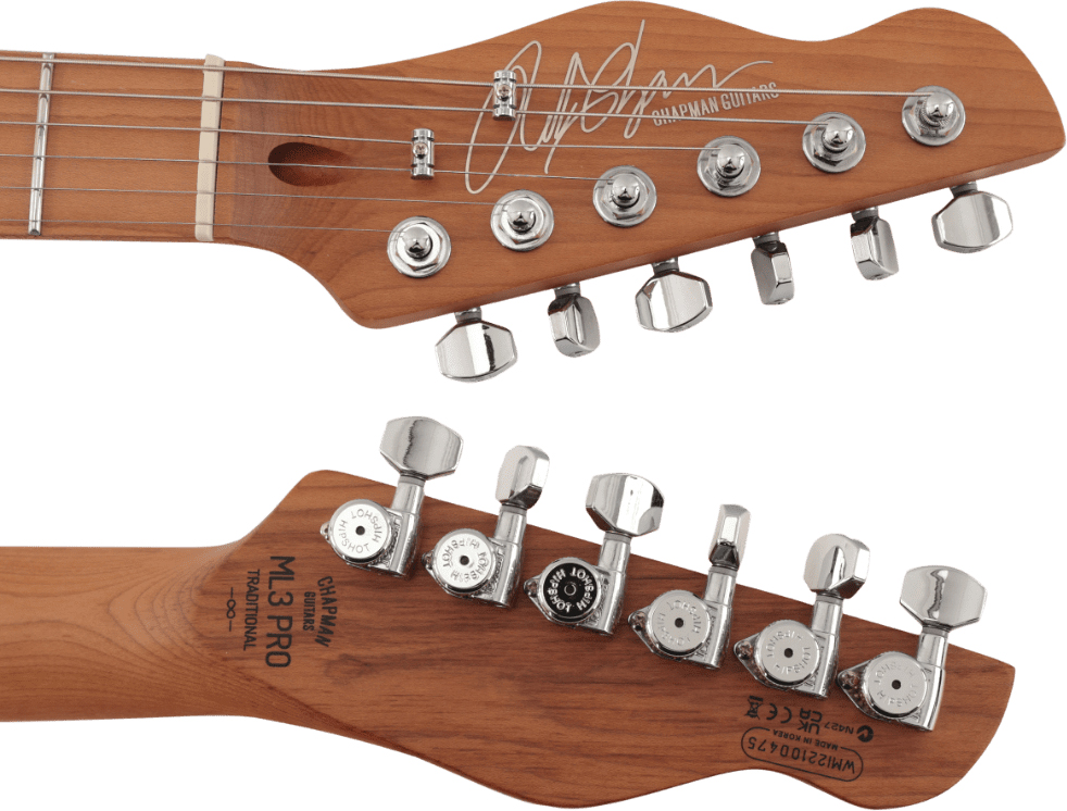 Chapman Guitars Ml3 Traditional Pro 2s Seymour Duncan Ht Mn - Gold Metallic - Guitarra eléctrica con forma de tel - Variation 4