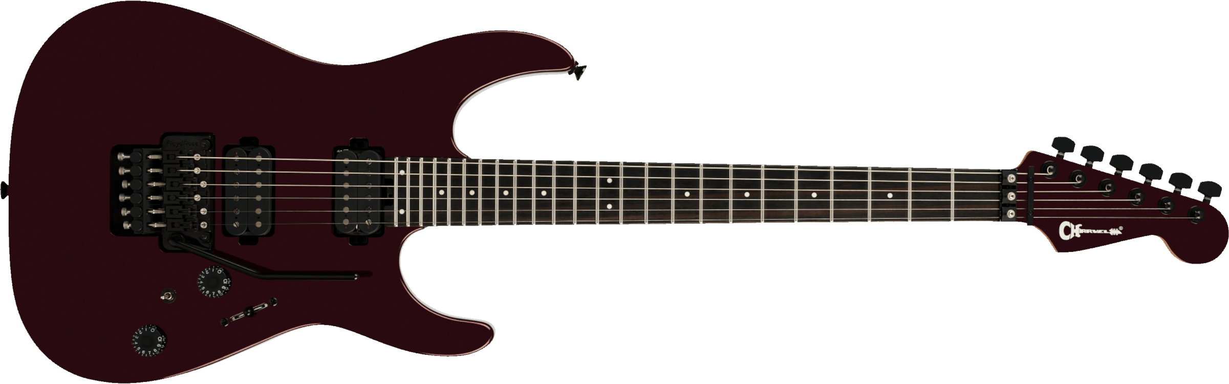 Charvel Dk24 Pro Mod Dinky Plus Hh Fr Eb - Crimson Eclipse - Guitarra eléctrica con forma de str. - Main picture