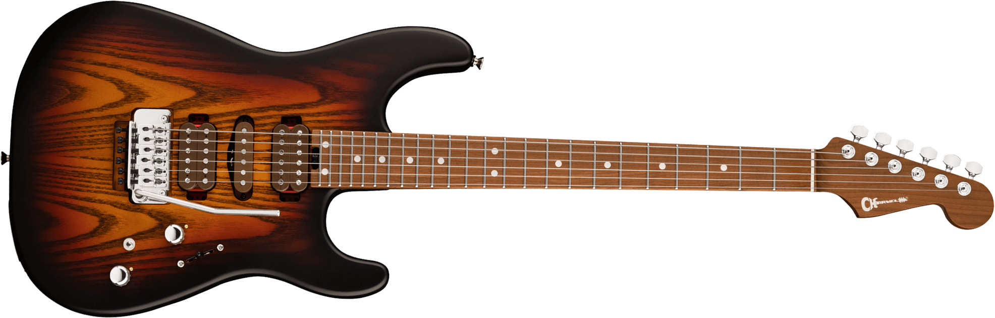 Charvel Guthrie Govan San Dimas Sd24 Cm Mj Jap Hsh Trem Mn - Three-tone Sunburst - Guitarra eléctrica con forma de str. - Main picture
