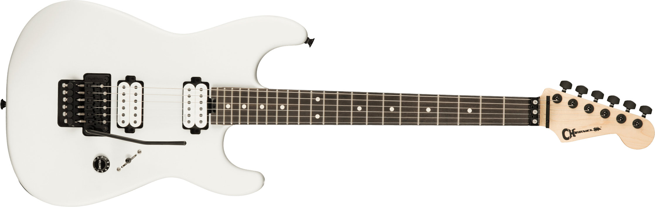 Charvel Jim Root San Dimas Style 1 Hh Fr E Pro-mod Signature 2h Emg Eb - Satin White - Guitarra eléctrica con forma de str. - Main picture