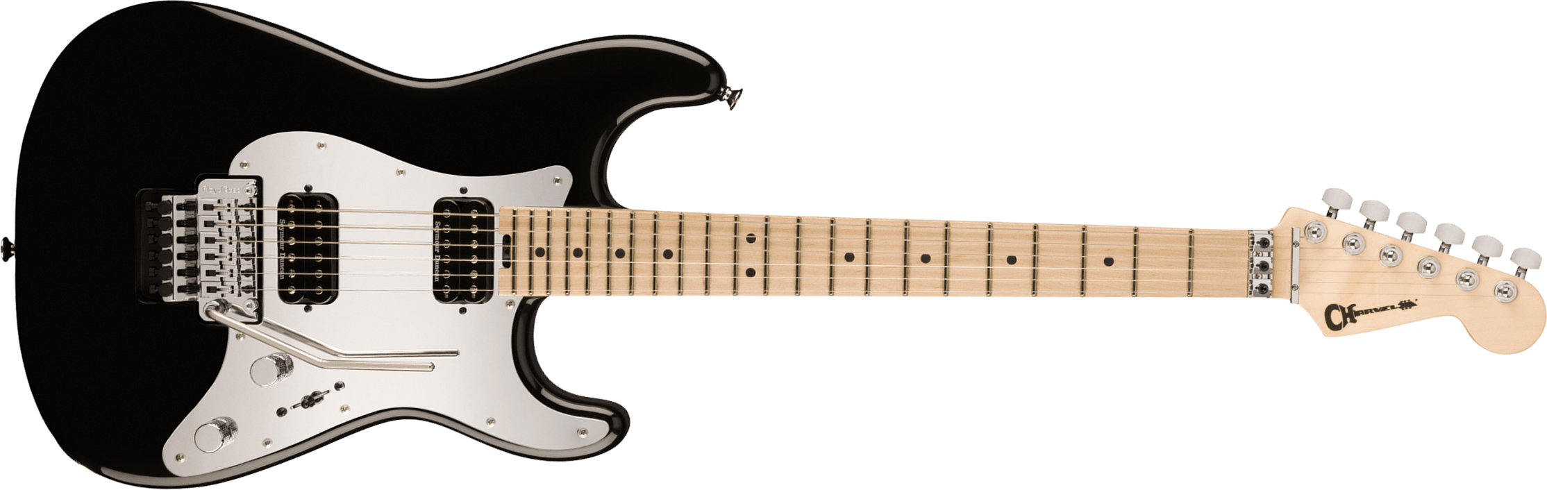 Charvel Pro-mod So-cal Style 1 Hh Fr M 2h Seymour Duncan Mn - Gloss Black - Guitarra eléctrica con forma de str. - Main picture