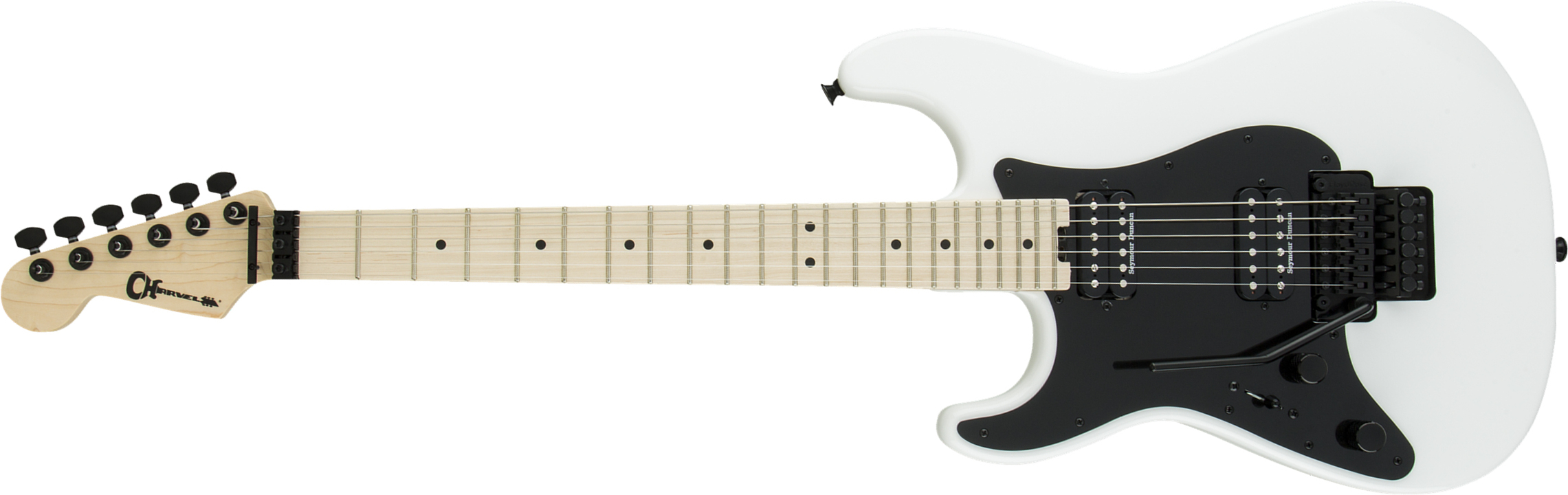 Charvel Pro-mod So-cal Style 1 Hh Fr M Lh Gaucher Seymour Duncan Fr Mn - Snow White - Guitarra electrica para zurdos - Main picture