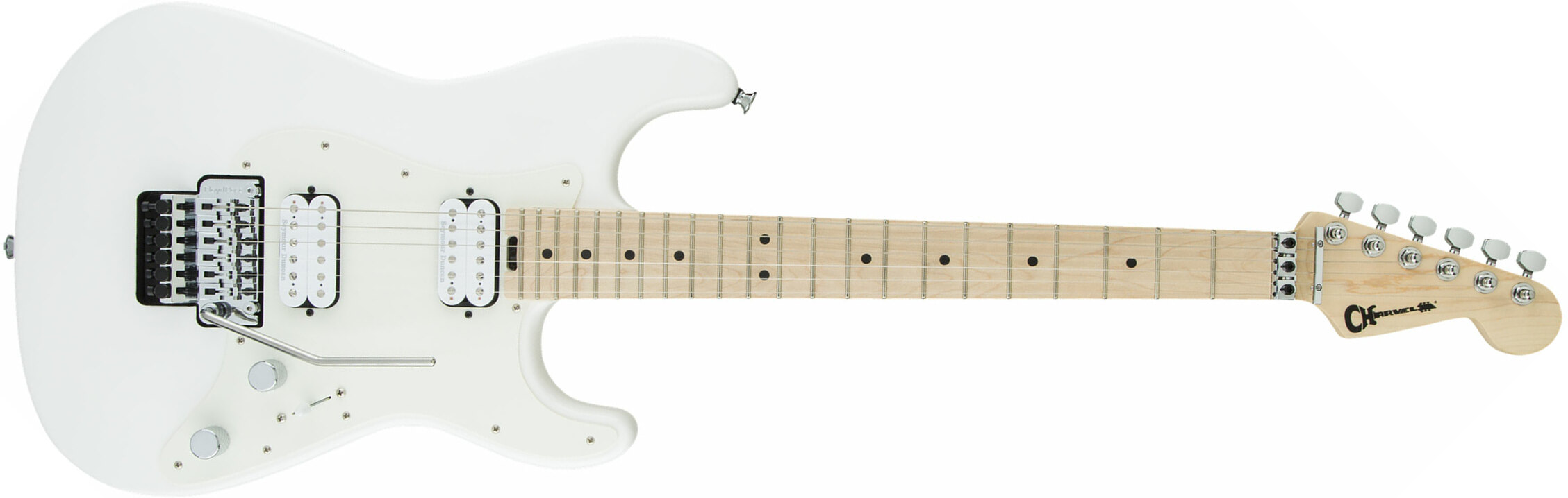 Charvel Pro-mod So Cal Style 1 Hh  Fr M Seymour Duncan Mn - Snow White - Guitarra eléctrica con forma de str. - Main picture