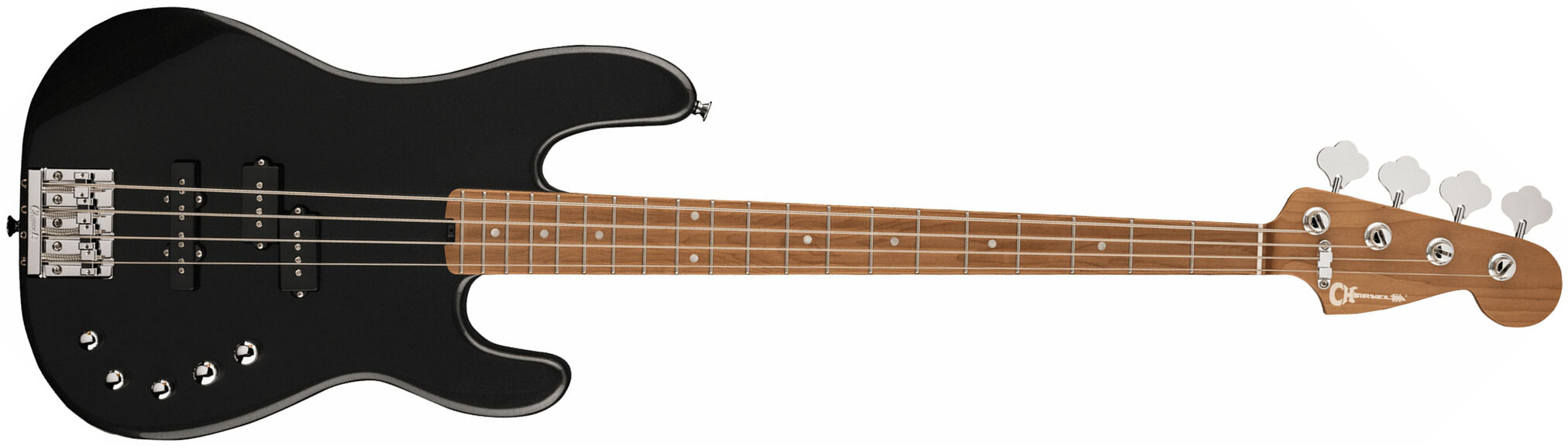 Charvel San Dimas Bass Pj Iv Pro-mod Mex 4c Active Mn - Metallic Black - Bajo eléctrico de cuerpo sólido - Main picture