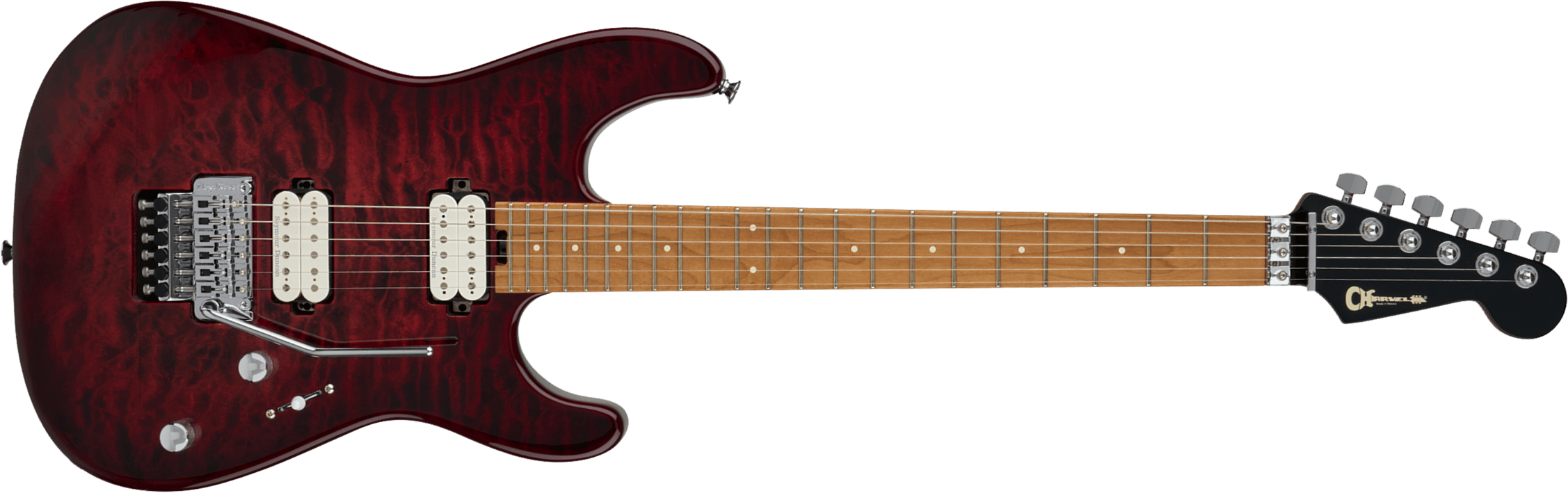 Charvel San Dimas Pro-mod Plus Style 1 Hh Fr Cm 2h Seymour Duncan Mn - Sangria Burst - Guitarra eléctrica con forma de str. - Main picture