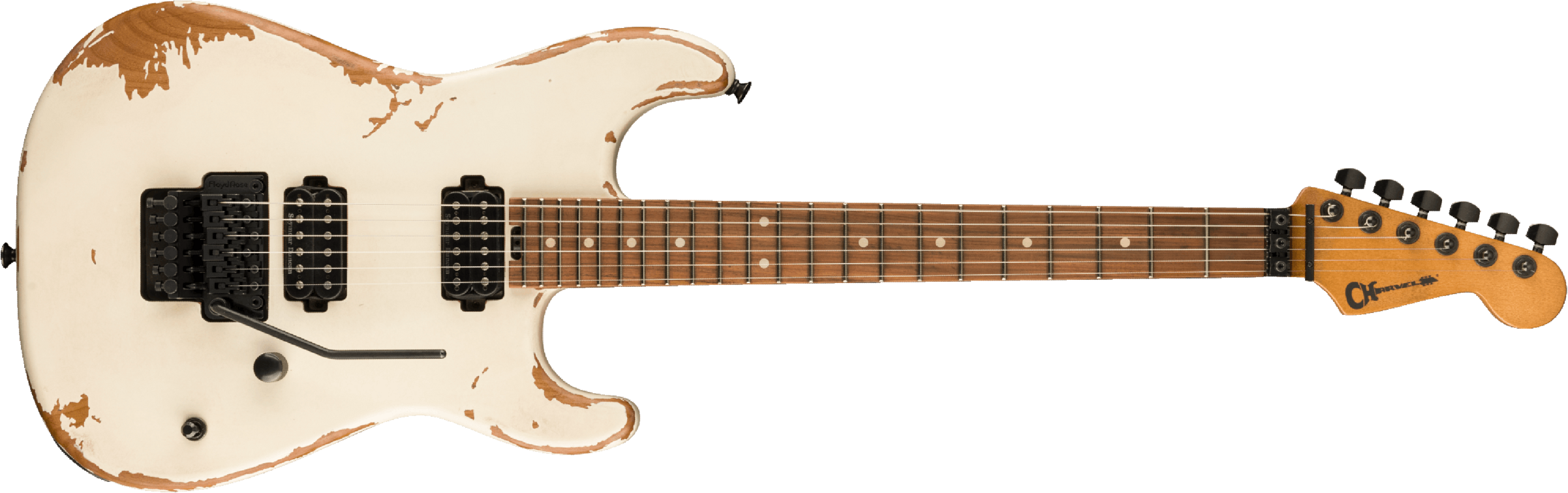 Charvel San Dimas Pro-mod Relic Style 1 Hh Fr E Pf - Weathered White - Guitarra eléctrica con forma de str. - Main picture
