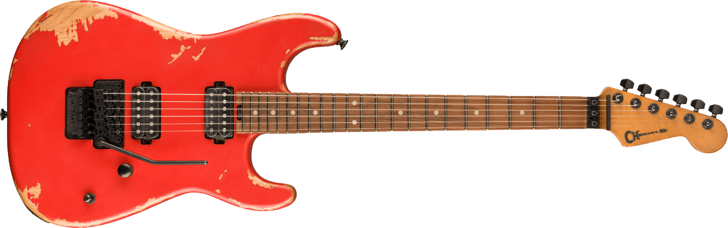 Charvel San Dimas Pro-mod Relic Style 1 Hh Fr E Pf - Weathered Orange - Guitarra eléctrica con forma de str. - Main picture