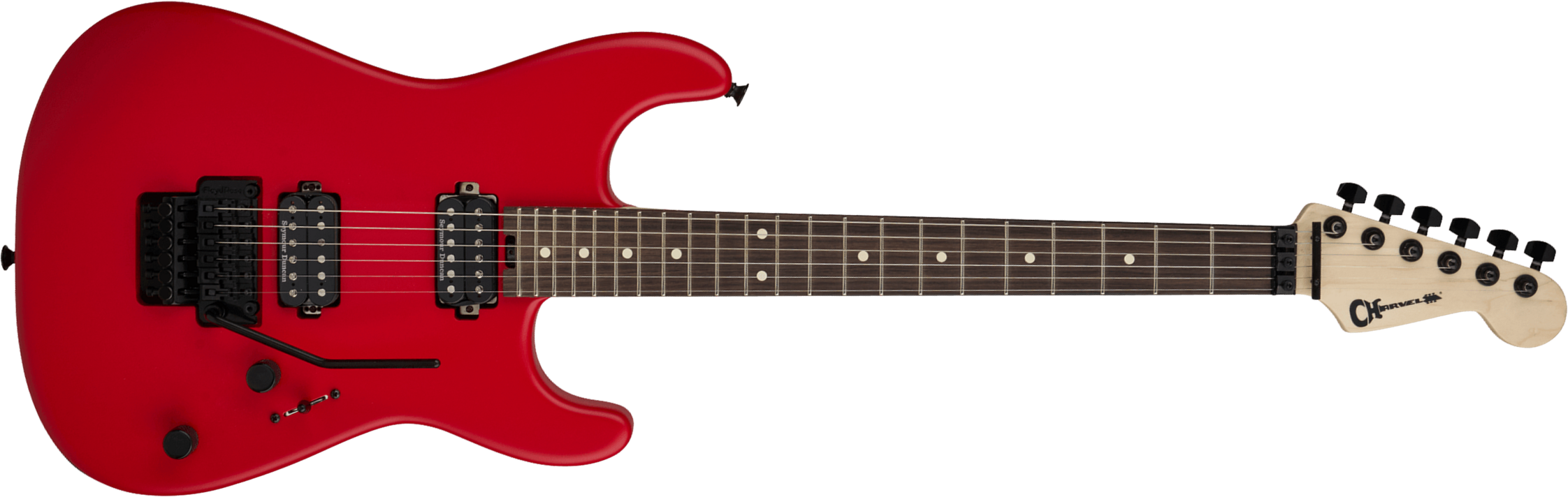 Charvel San Dimas Pro-mod Style 1 Hh Fr Rw 2h Seymour Duncan - Satin Ferrari Red - Guitarra eléctrica con forma de str. - Main picture