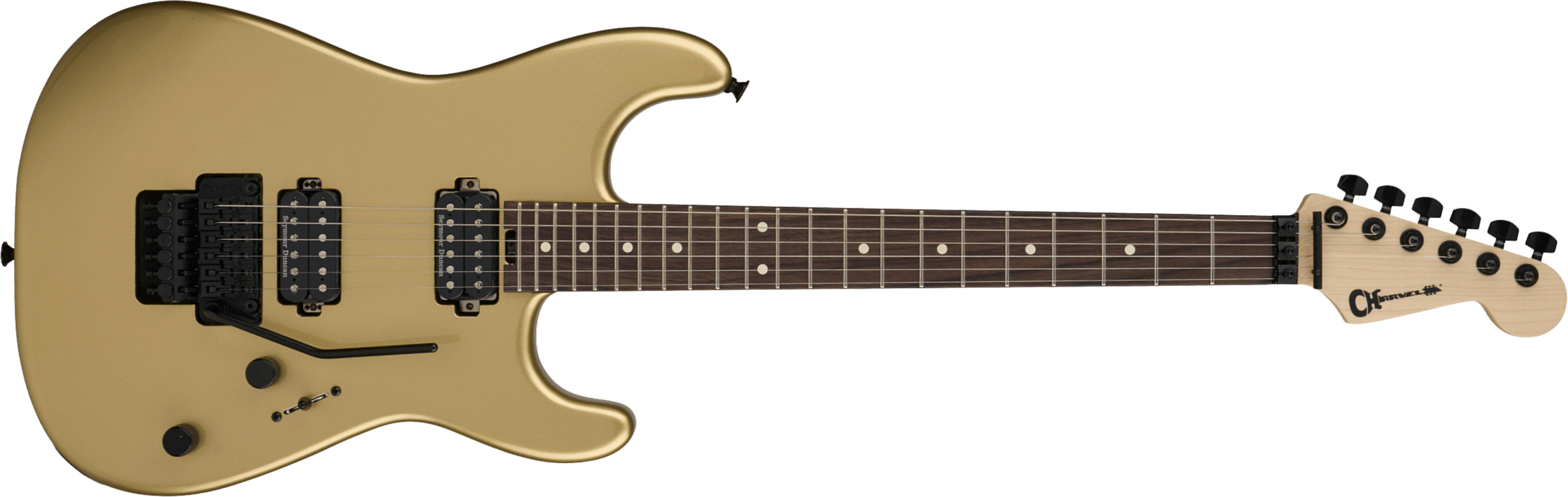 Charvel San Dimas Pro-mod Style 1 Hh Fr Rw 2h Seymour Duncan - Pharaohs Gold - Guitarra eléctrica con forma de str. - Main picture