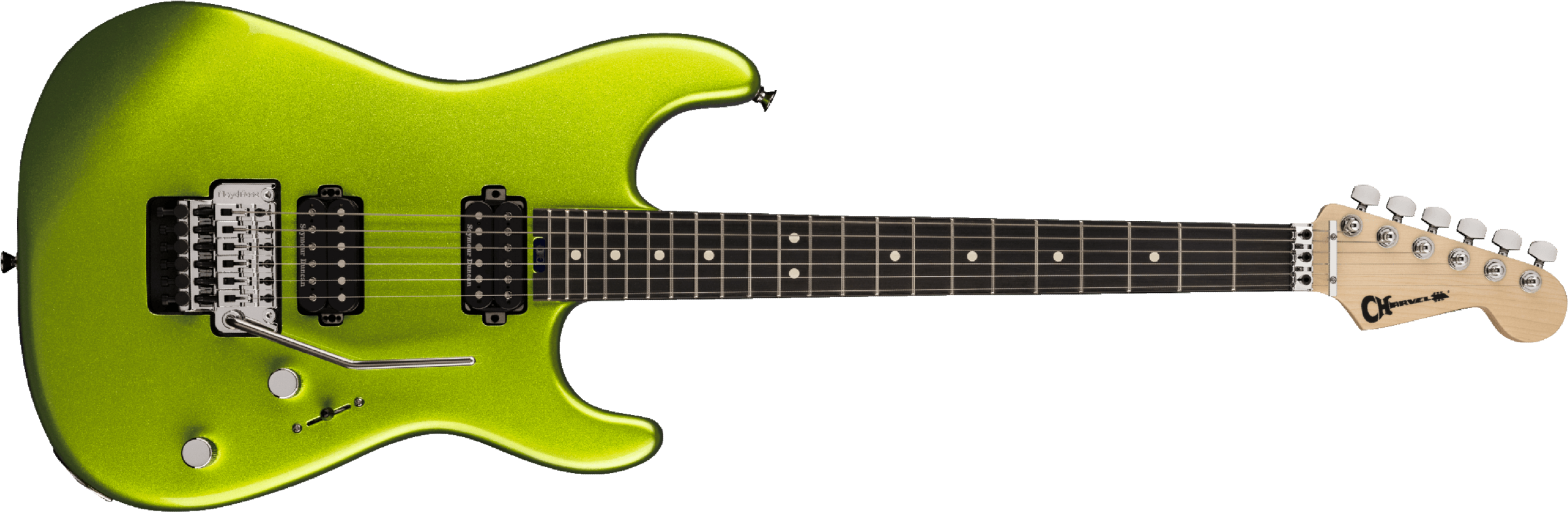 Charvel San Dimas Style 1 Hh Fr E Pro-mod Seymour Duncan Eb - Lime Green Metallic - Guitarra eléctrica con forma de str. - Main picture