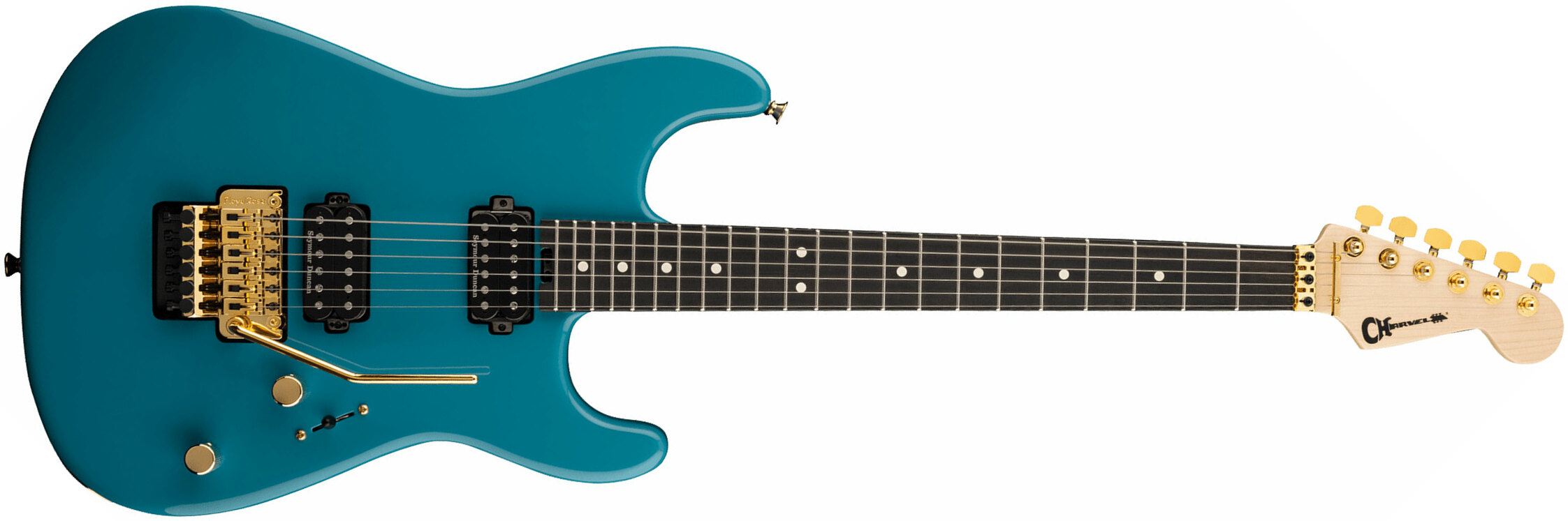 Charvel San Dimas Style 1 Hh Fr E Pro-mod Seymour Duncan Eb - Miami Blue - Guitarra eléctrica con forma de str. - Main picture