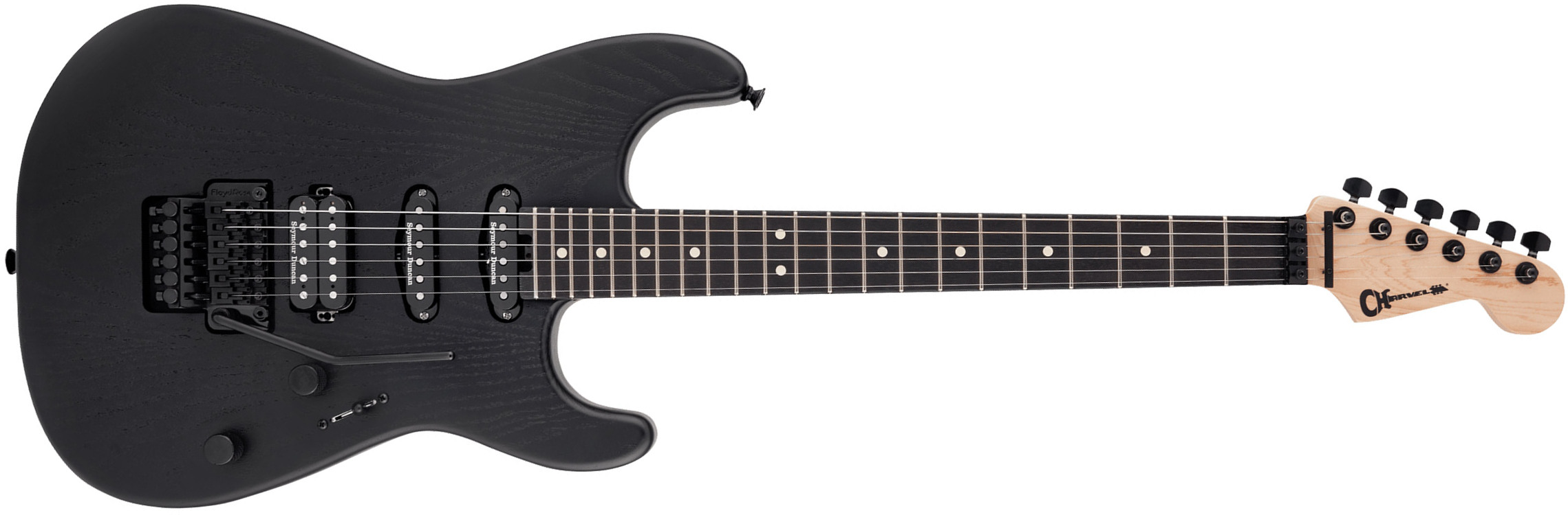 Charvel San Dimas Style 1 Hss Fr E Sassafras  Pro-mod Seymour Duncan Eb - Satin Black - Guitarra eléctrica con forma de str. - Main picture