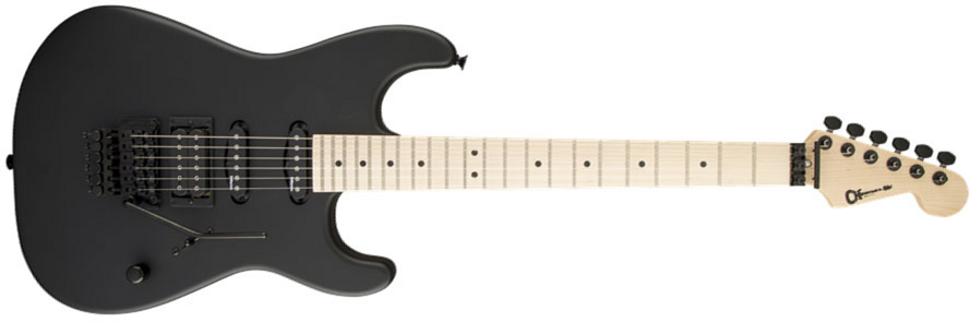 Charvel San Dimas Style 1 Hss Fr M Usa Select Dimarzio Fr Mn - Pitch Black - Guitarra eléctrica con forma de str. - Main picture