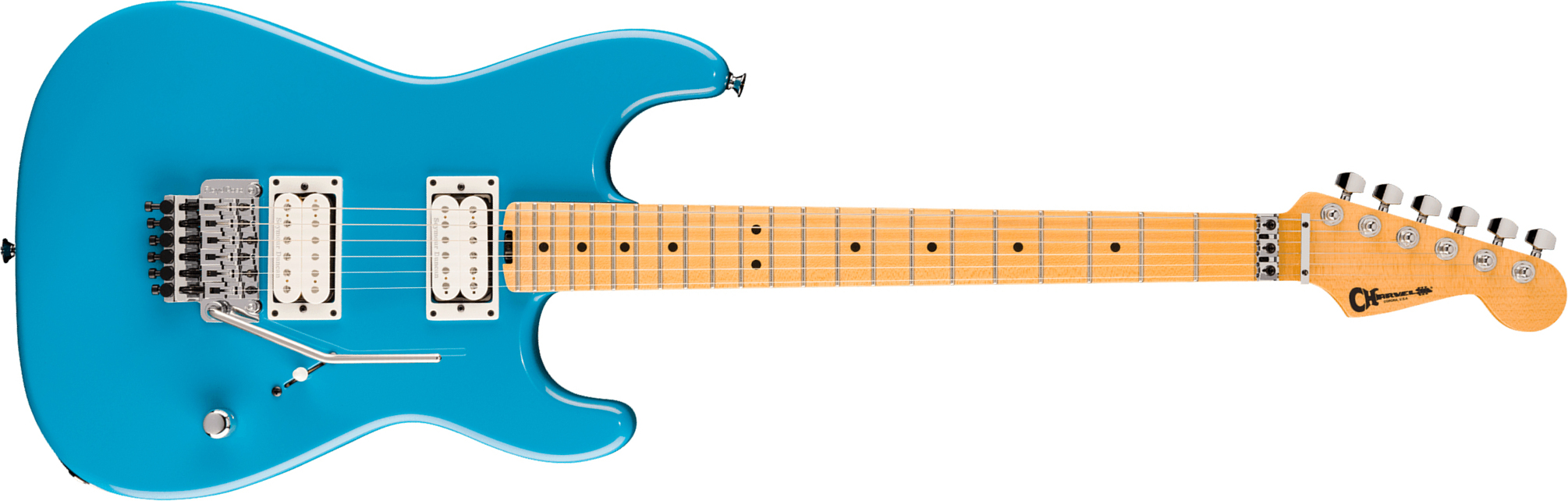 Charvel San Dimas Style 1 Sd1 Hh Fr American Neo Classic 2h Seymour Duncan Fr Mn - Robin's Egg Blue - Guitarra eléctrica con forma de str. - Main pict