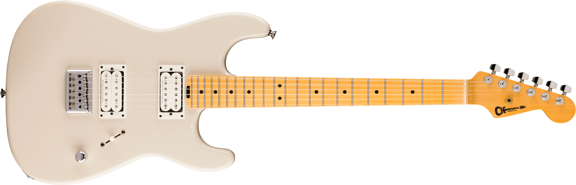 Charvel San Dimas Style 1 Sd1 Hh Ht American Neo Classic 2h Seymour Duncan Ht Mn - Ivory Blitz - Guitarra eléctrica con forma de str. - Main picture