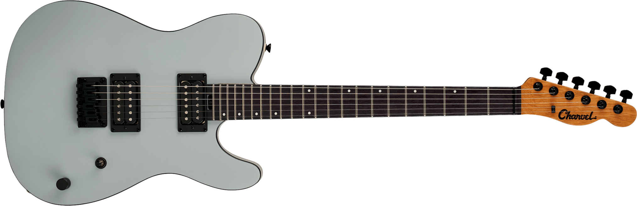 Charvel San Dimas Style 2  Sd2 Hh Ht Ind 2h Ht Ama - Satin Gray - Guitarra eléctrica con forma de tel - Main picture