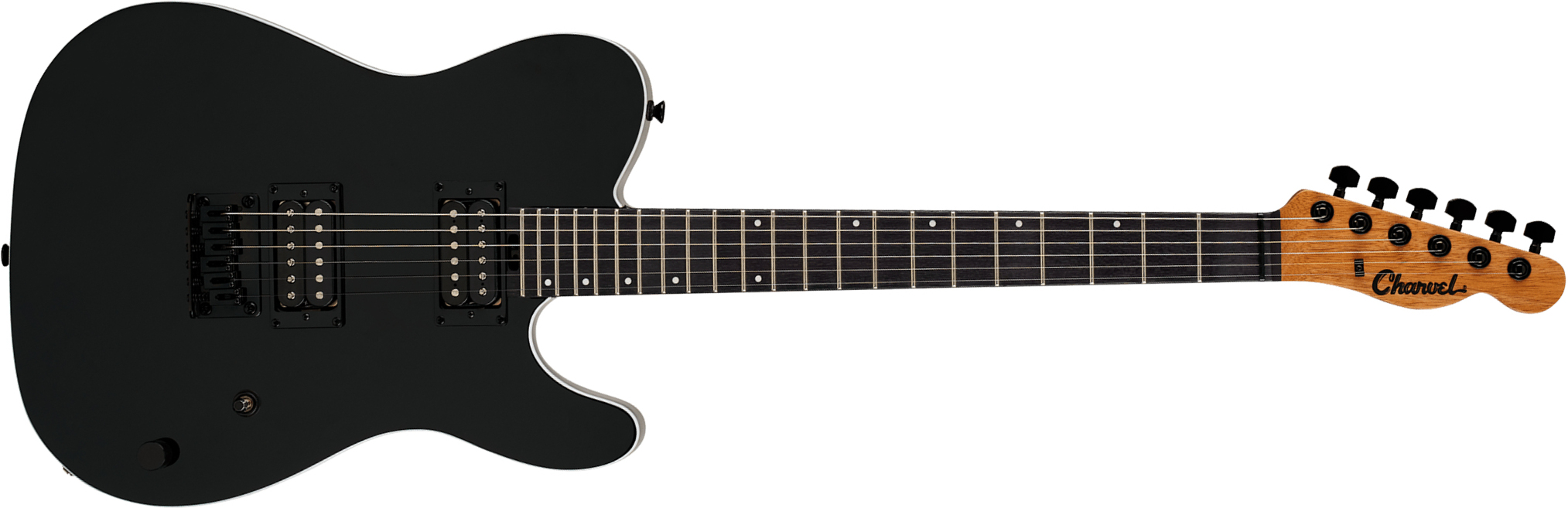 Charvel San Dimas Style 2  Sd2 Hh Ht Ind 2h Ht Ama - Gloss Black - Guitarra eléctrica con forma de tel - Main picture