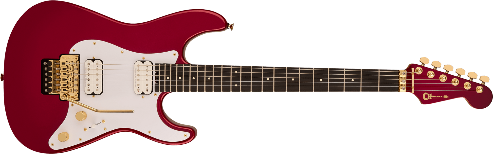 Charvel So-cal Sc1 Style 1 Hh Fr Pro-mod 2h Seymour Duncan Eb - Candy Apple Red - Guitarra eléctrica con forma de str. - Main picture