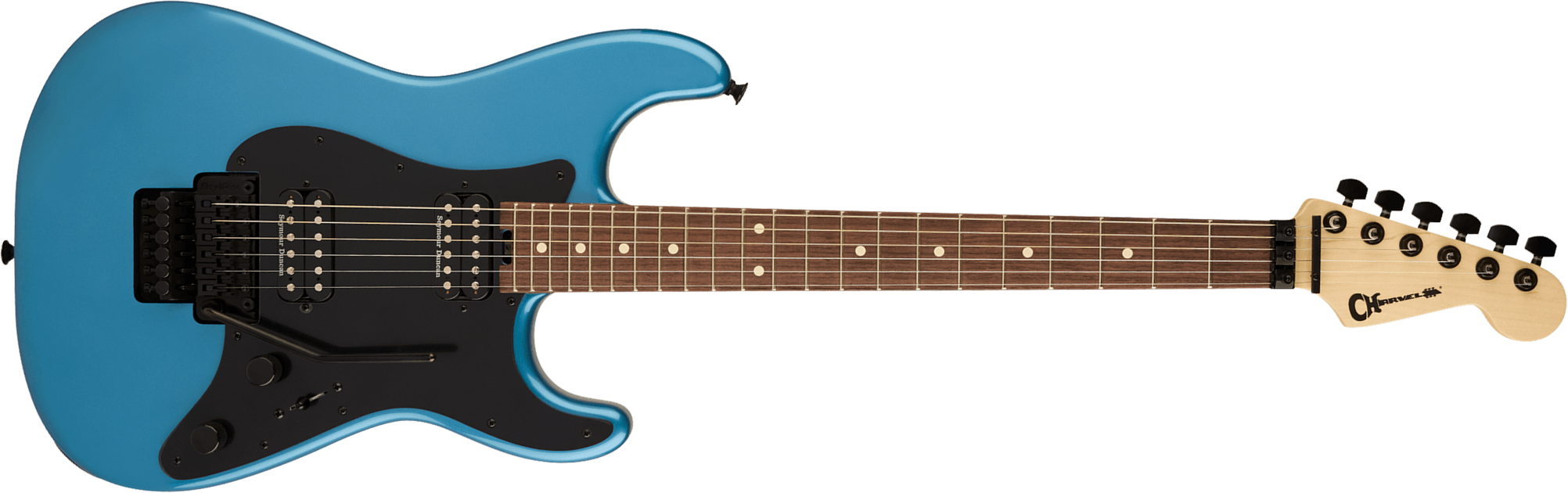 Charvel So-cal Sc1 Style 1 Hh Fr Pro-mod 2h Seymour Duncan Rw - Pelham Blue - Guitarra eléctrica con forma de str. - Main picture