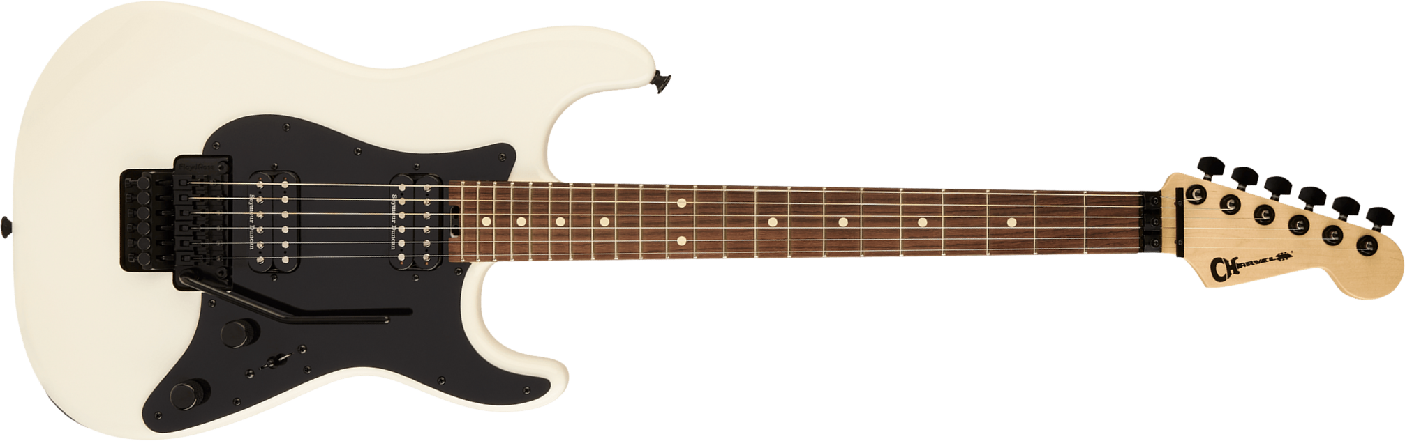 Charvel So-cal Sc1 Style 1 Hh Fr Pro-mod 2h Seymour Duncan Rw - Snow White - Guitarra eléctrica con forma de str. - Main picture
